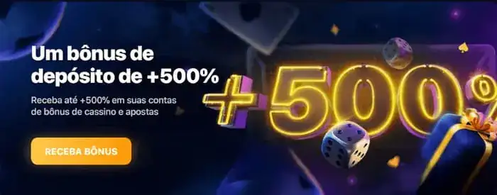 Oferta de bônus de depósito da 1win com destaque para +500%