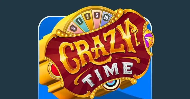 Crazy Time ao vivo com roda de prêmios colorida